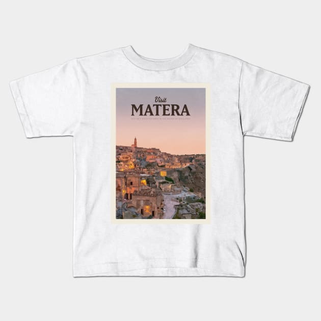 Visit Matera Kids T-Shirt by Mercury Club